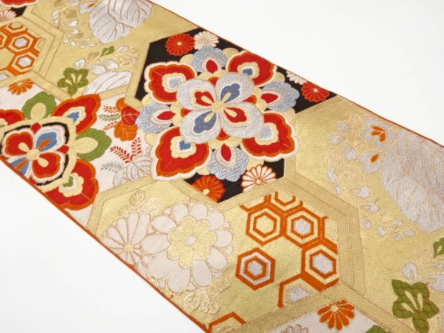 Japanese Kimono / Antique / Fukuro Obi Combined weave